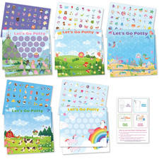 16 PCS Potty Training Chart, Potty Training Chart for Toddler Girls, Sticker Cha