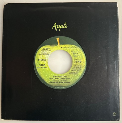 #ad George Harrison This Guitar Can#x27;t Keep From Crying 1976 Apple US 45 NM $75.00