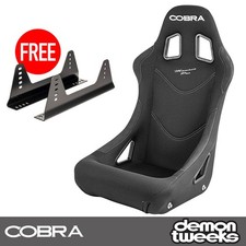 Cobra Monaco Pro Race / Rally (Bucket) Seat, Black Fabric - FREE Side Mounts