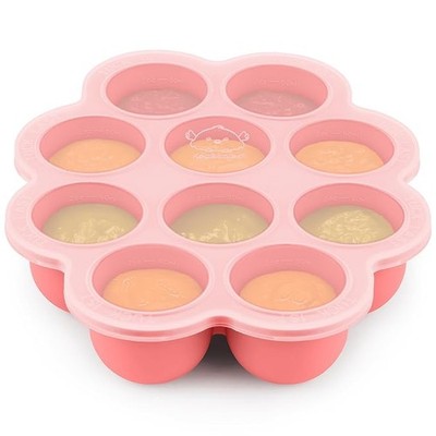 KeaBabies Silicone Food Freezer Trays 2 oz 10 Pods Blossom