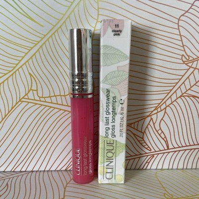 Clinique Long Last Glosswear 11 CLEARLY PINK 6ml volle Größe brandneu im Karton