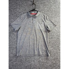 Calvin Klein Mens Sport Polo Shirt Gray Heather Short Sleeve Regular Fit Large