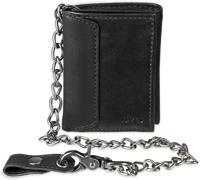 Levi's Men's Trifold Wallet Sleek Slim ID Window Credit Card