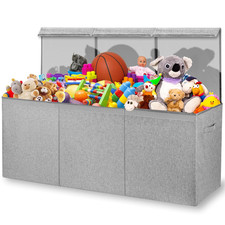Extra Large Toy Box Chest for Kids — Collapsible Toy Storage Organizer with Lid,