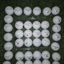 50ct TaylorMade TP5/X Logo Bulk Lot Used Golf Balls - As Shown In Photos