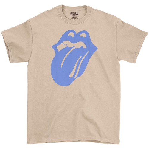 T-shirt The Rolling Stones Blue & Lonesome - Logo 1972, Coupe Ample, 100% Coton, Couleur Beige, Taille Homme