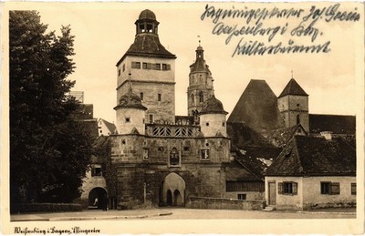 Old postcard AK Weissenburg Ellinger Tor GERMANY (1477713)