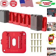 Milwaukee 18V Battery Holders - 5 Pack of Wall Storage Solutions, ABS Plastic