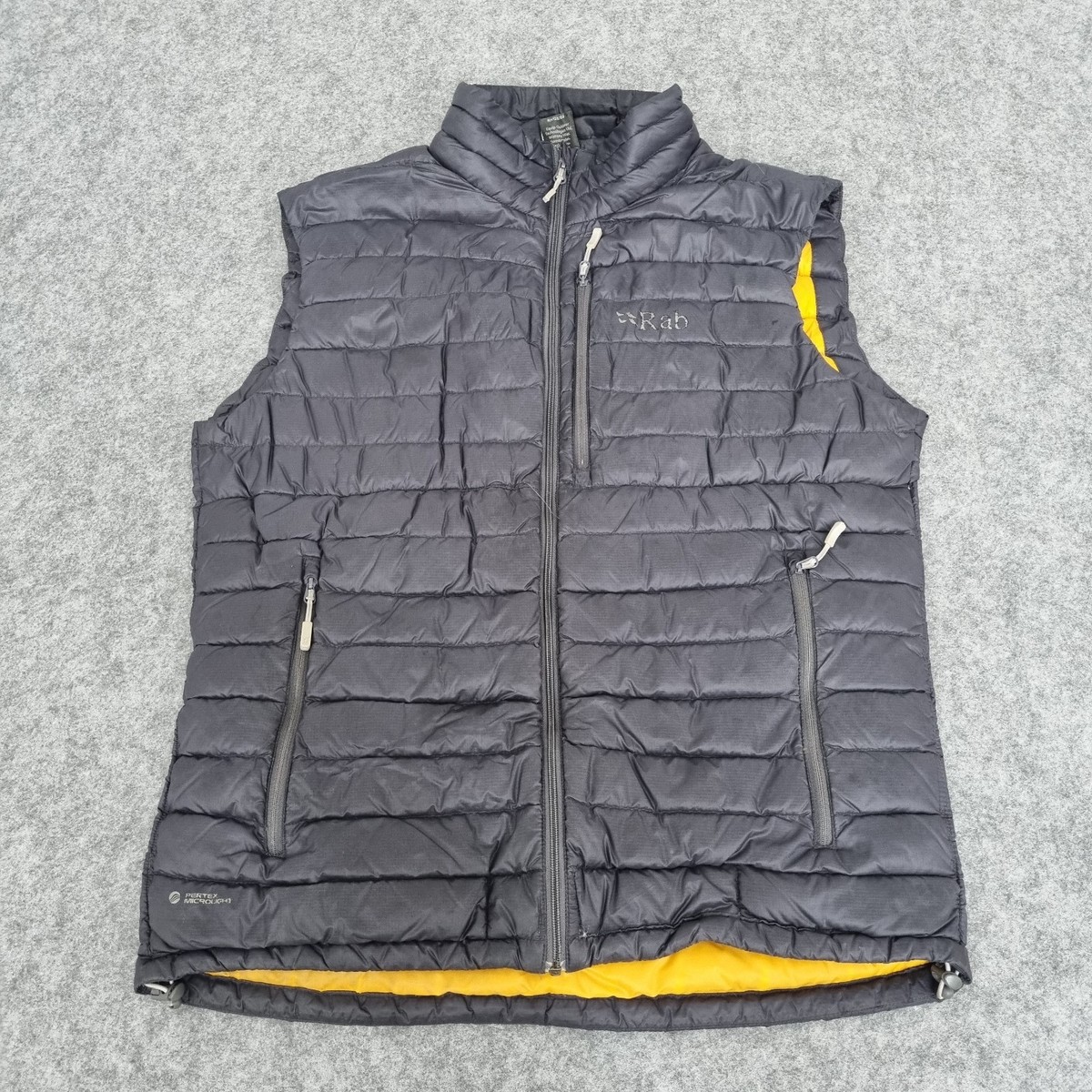 Grey Rab Body Warmers Mens Rab Gilet Mens Medium Grey Vest Pertex