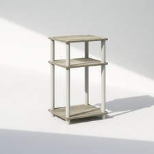 Furinno JUST Night Stand, Turn-N-Tube Nightstand, Bedside Table, Sonoma Oak