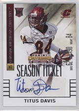 2015 Panini Contenders Draft Picks Auto Titus Davis #242 Auto 9v8