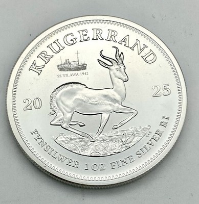 Südafrika 1 Rand  2025  Krügerrand Privy mark SS Tilawa 1942 Silber 1 oz .999 BU