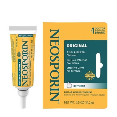 Neosporin Original First Aid Triple Antibiotic Ointment with Bacitracin Zinc ...