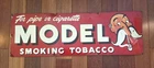 Vintage Model Smoking Tobacco Tin Sign Pipe Cigarette Metal Tin Mustache Man