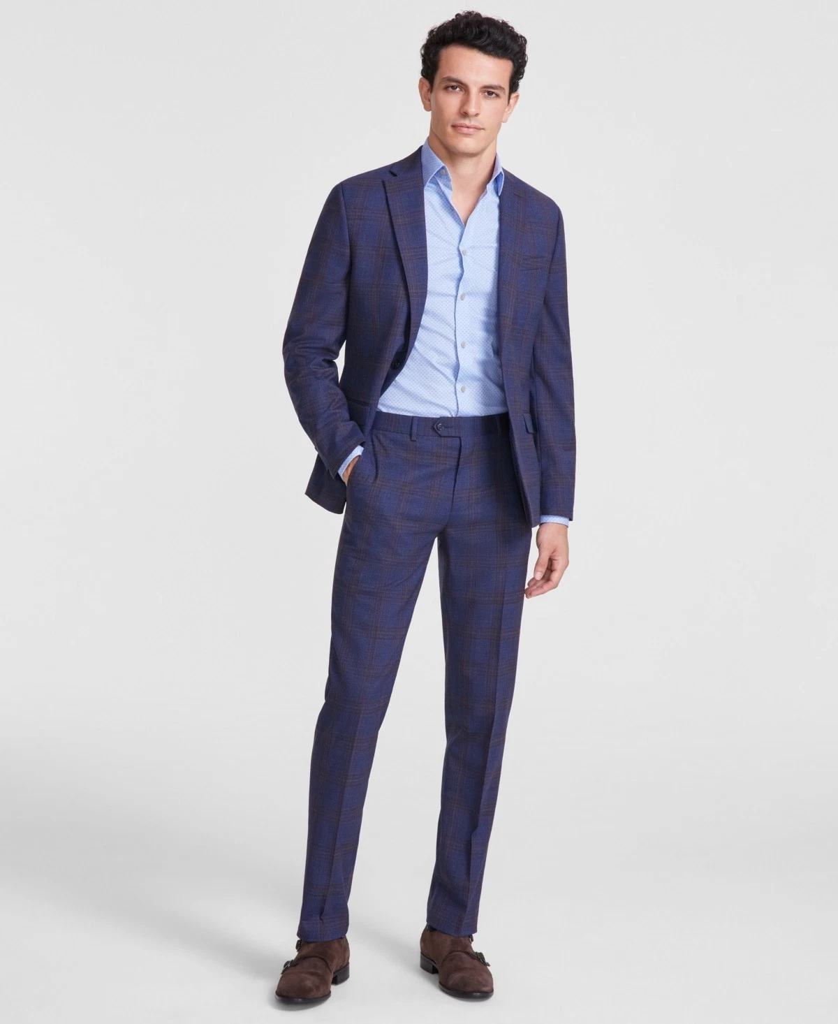 Bar Iii Mens Slim fit Dress Pants 40 / 32 Navy Blue Plaid Stretch
Opens in a new window or tab