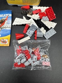 Lego 6741 - Lego  Airport Creator Red & White Mini Jet 3 In 1 Set - Complete