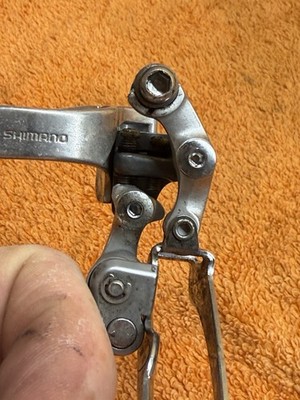 Dérailleur Avant Shimano 600 FD-6401 Tri-Color, Double Plateau, Montage Braze-On, Vintage