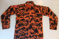 Woolrich Chamois Hunting Shirt Men's Vintage Small  - Orange Camo Made in USA