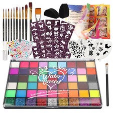 Pintada 54 Color Face Painting Kit for Kids - Non Toxic Water Activated Face