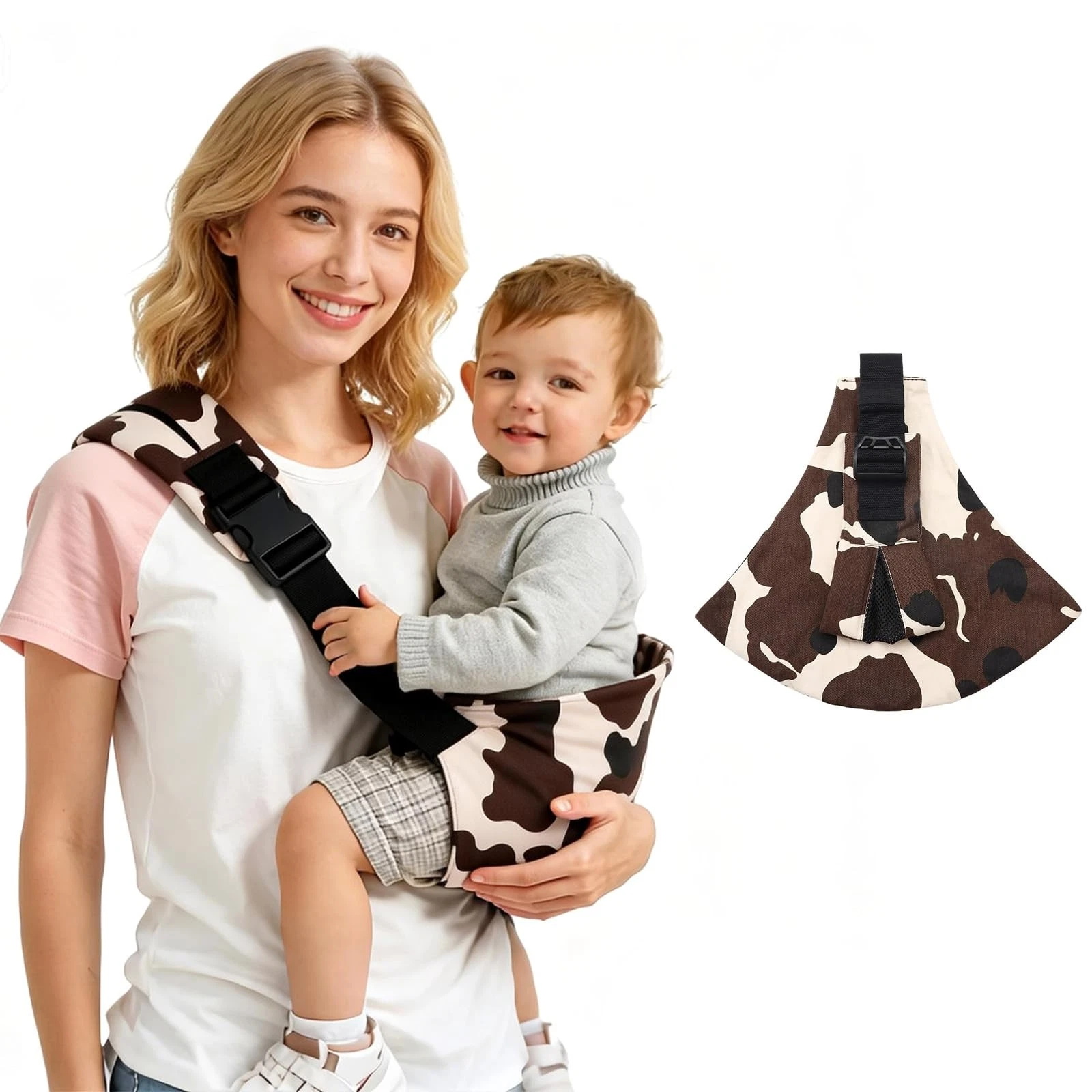 Baby Sling Carrier, Side Toddler Sling Carrier 20-44 lbs with Adjustable Stra...