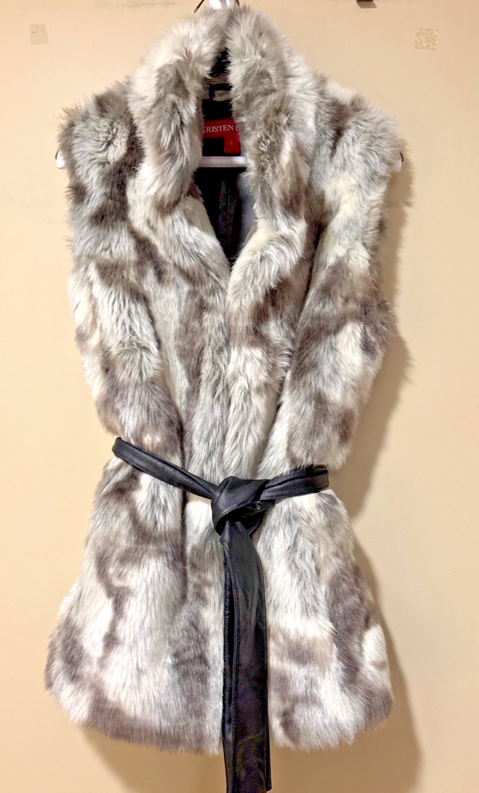 Kristen Blake Women’s Faux Fur Collared Vest Size Small