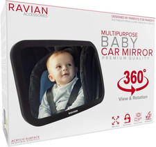 Baby Car Mirror for Back Seat Safest Newborn Essentials with Rear View, Shatterp