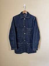 Drake’s London Selvedge Denim Chore Coat Jacket Stone Wash 36