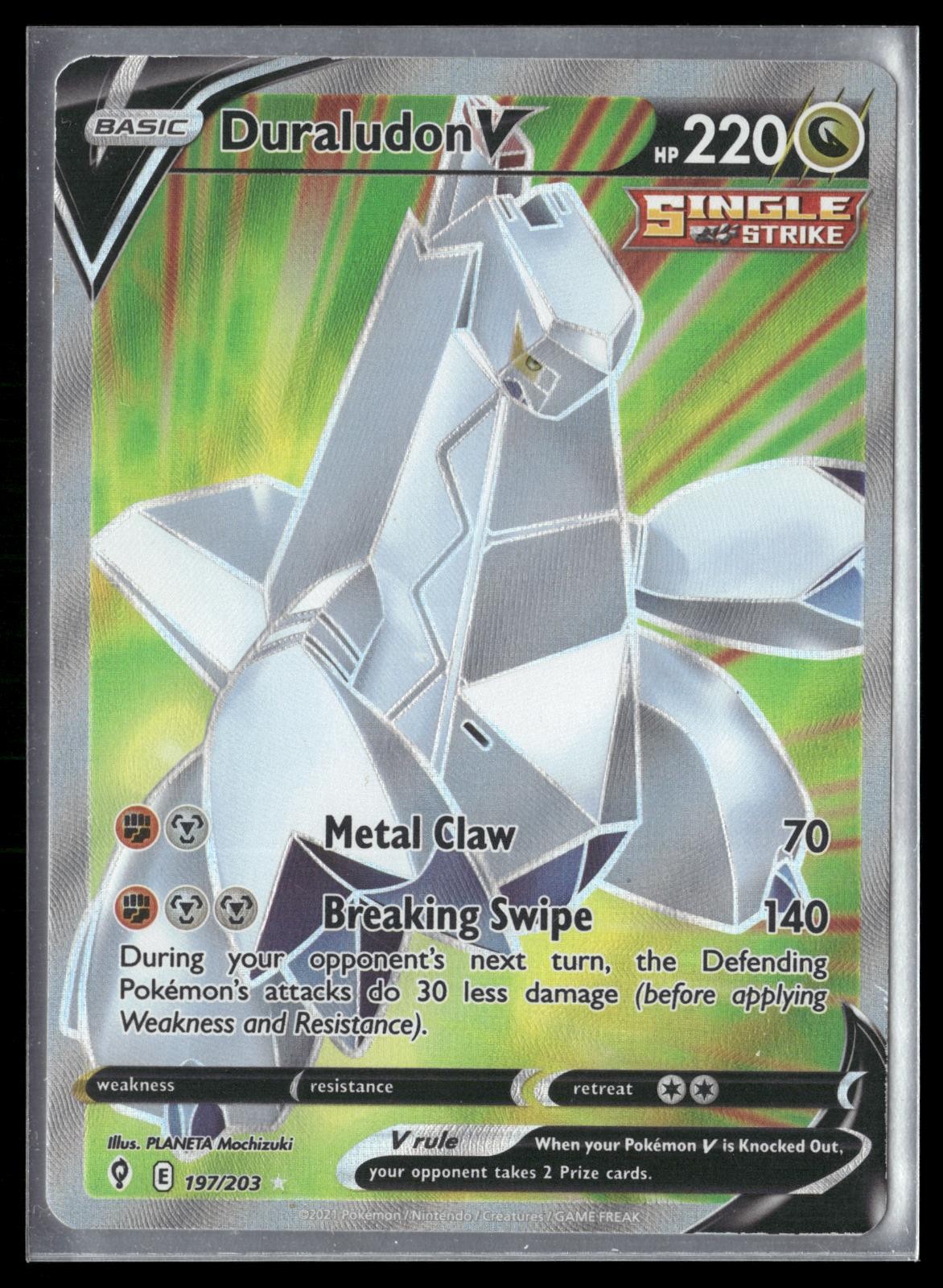 Duraludon V 197/203 Ultra Rare Evolving Skies Pokemon Near Mint