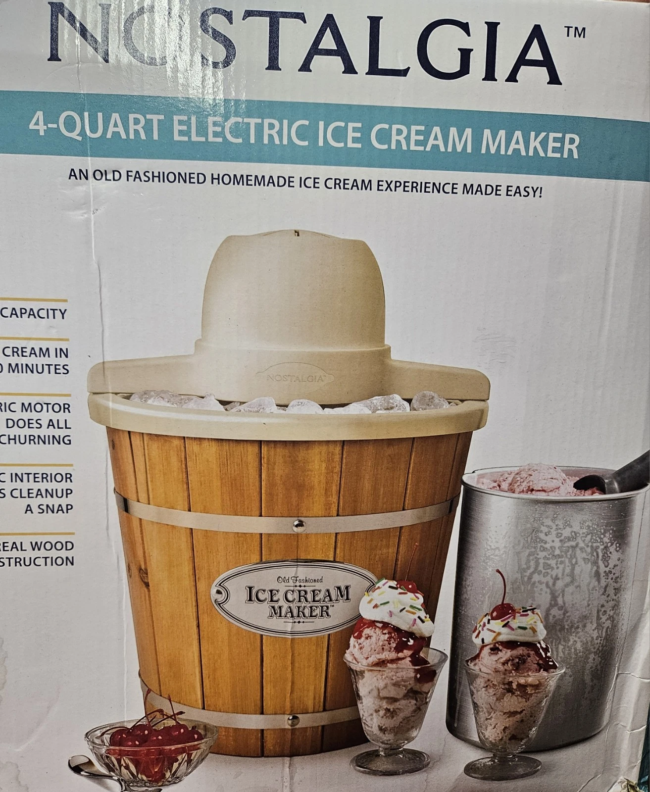 4 Qt Electric Ice Cream Maker Old Fashioned Soft Serve Ice Cream Machine
Opens in a new window or ta