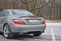 Maxton Design Heckspoiler Lippe Passend FüR Mercedes Slk R172 Schwarz Hochglanz