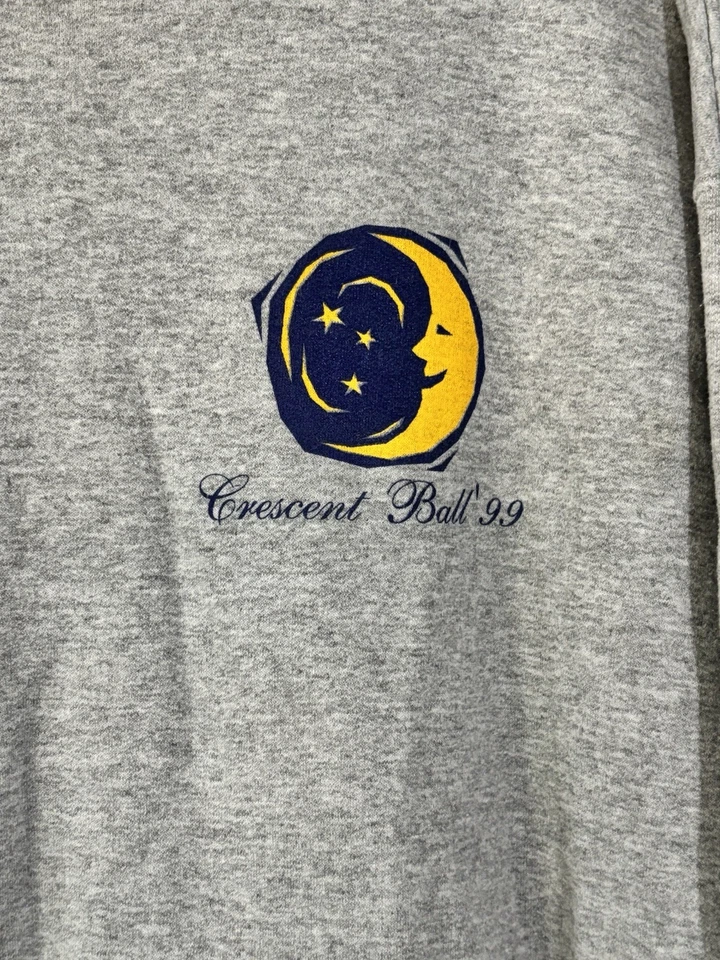 Sudadera De Colección Gamma Phi Beta Sorority Crescent Ball '99 Grande Gris 125 Años Foto 4 de 4