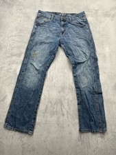 Wrangler Retro Slim Straight Blue Denim Jeans Men's