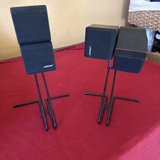 BOSE Redline Double Cube Swivel Acoustimass Satellite Speakers Set/Pair w/Stands