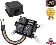 12V 3 Way Pre-Wired Waterproof Fuse Relay Box, 3 Relays and 3 ATC/ATO Blade Fuse