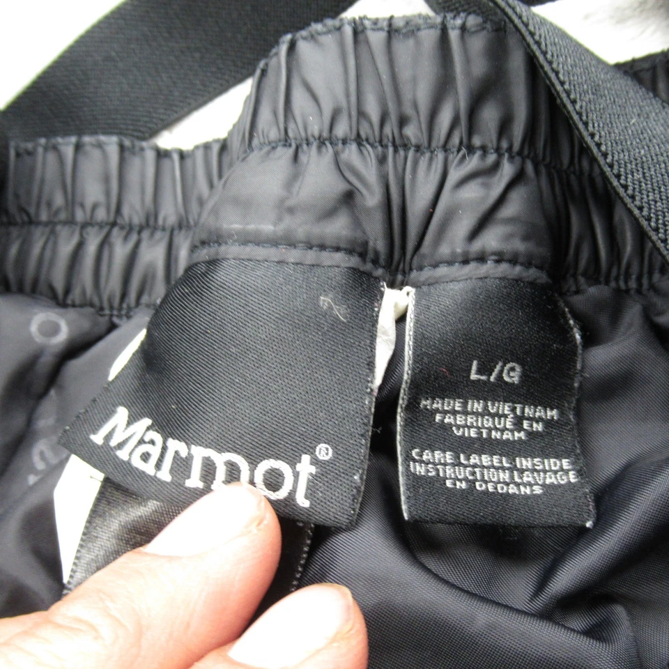 Marmot Snow Bibs Pants Mens Large Black Insulated Water Resistant Ski 32x33 - Image 4 of 4