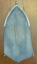 Antique Sterling Silver  Chain Link Mesh Purse, C 1920