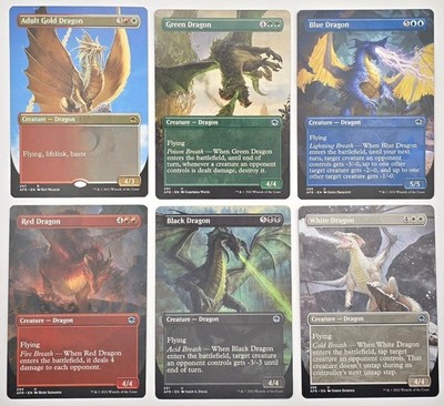 MTG Full Art Borderless Dragon Lot Adventures in the Forgotten Realms English NM