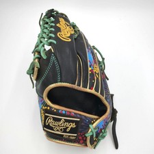 Rawlings HOH GRAPHIC 13 Softball Glove Outfield Left Handed Black Turquoise