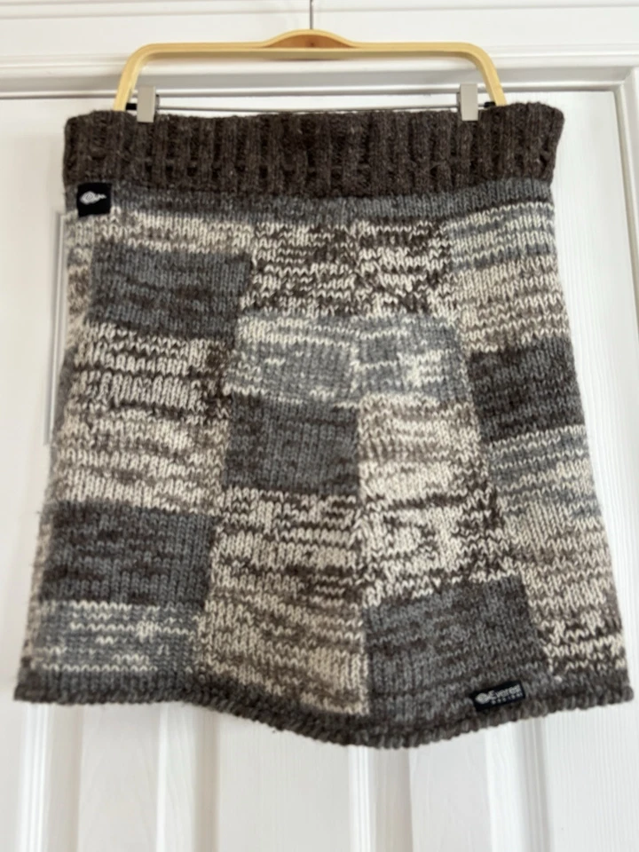 Everest Designs Gray Brown Wool Sweater Drawstring Soft Lined Skirt Size M/L - Image 4 of 4
