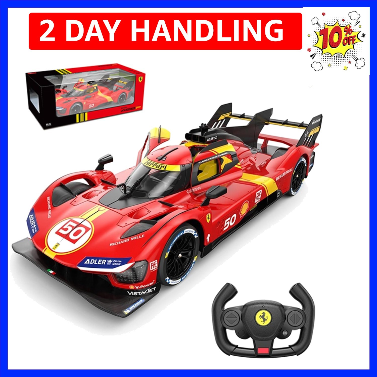 Licensed Ferrari 499p Remote Control Toy Car Model ...