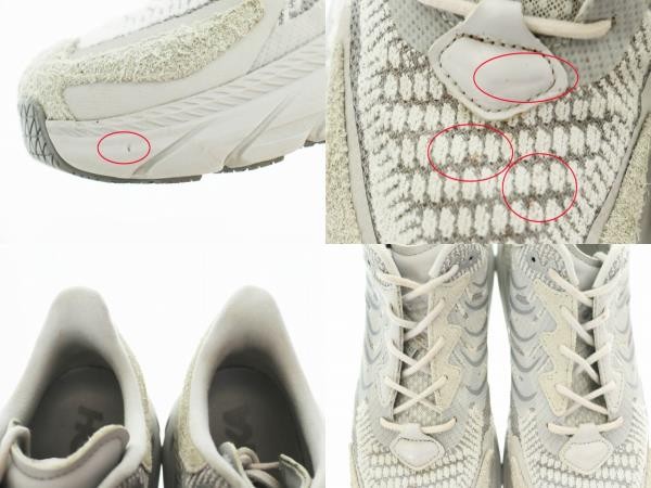 HOKA ONE ONE U CLIFTON LS STGL Men's Sneakers Gray US95 275cm Used thumbnail 8