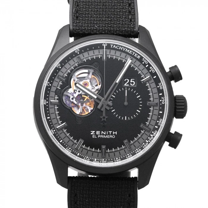 Zenith — Zenith Chronomaster 24.2160.4068 / 21.R573 Ceramic 45.0mm Black Dial #YKW601