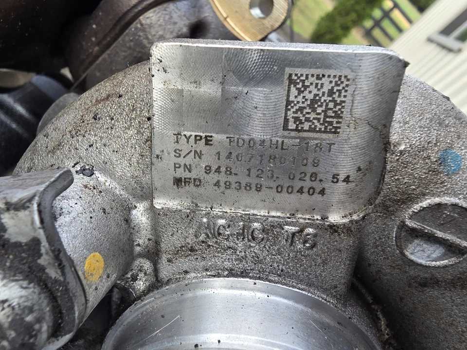 Porsche 958 Cayenne Turbo 2008-2018 4,8 L turbocompresor lado izquierdo turbo cargador original Foto 3 de 4