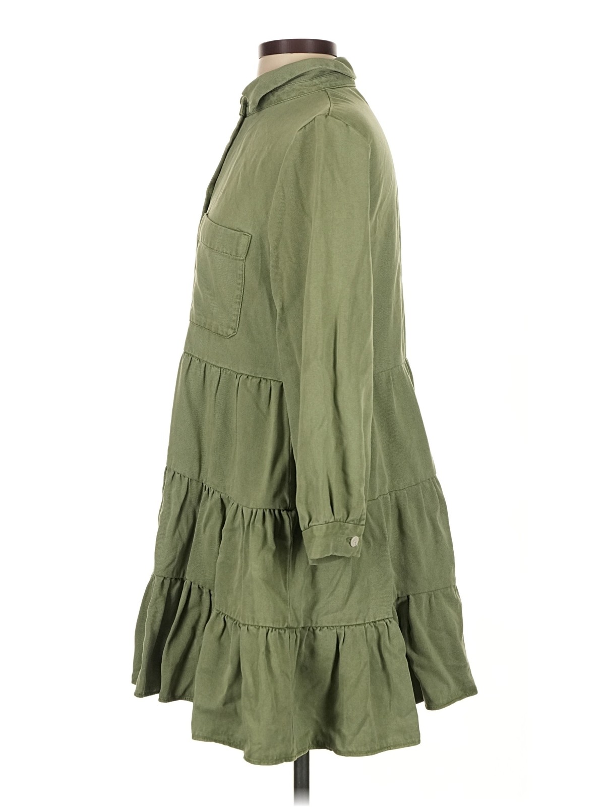 Zara Women Green Casual Dress S thumbnail 4