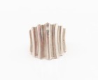 925 Sterling Silver Vintage Ring Modernist Fluted Statement Band  Sz 9  RG36330 — photo 2