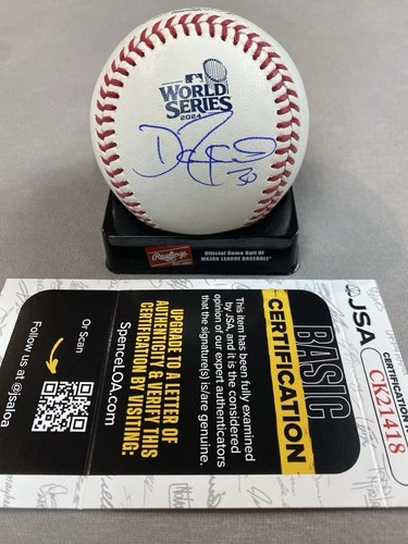 LOS ANGELES DODGERS DAVE ROBERTS AUTOGRAPH 2024 WORLD SERIES LOGO BASEBALL- JSA