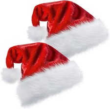 Santa Hats Adult Kid with LED Lights  XXL Extra Large Christmas Soft...