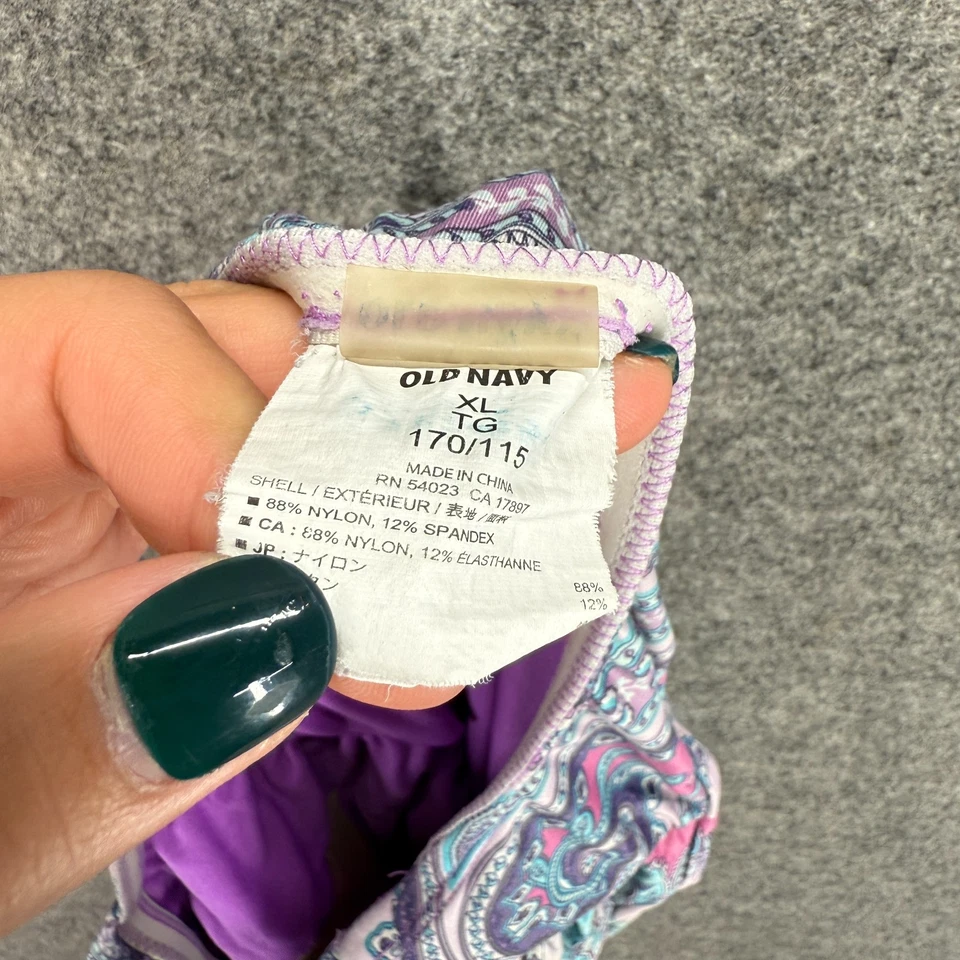 Traje de baño antiguo azul marino para mujer XL rosa cachemira de una pieza sin mangas halter cuello push up Foto 3 de 4