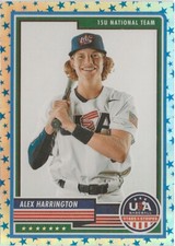 2023 Panini USA Baseball Alex Harrington Blue Stars Prizm SP RC Stanford