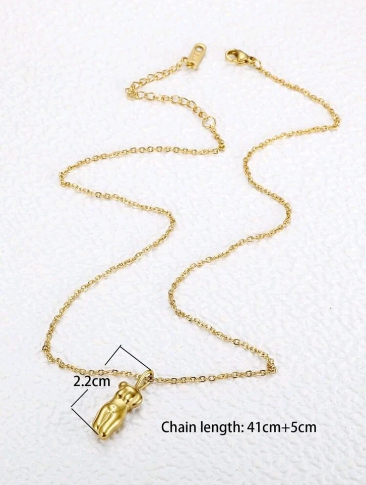 14k Gold filled Necklace "Godess" Woman Frau Körper Kette Surgical Steel  - Bild 3 von 4